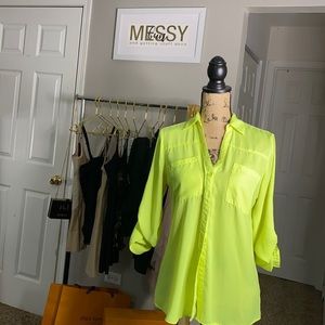 Green/yellow blouse